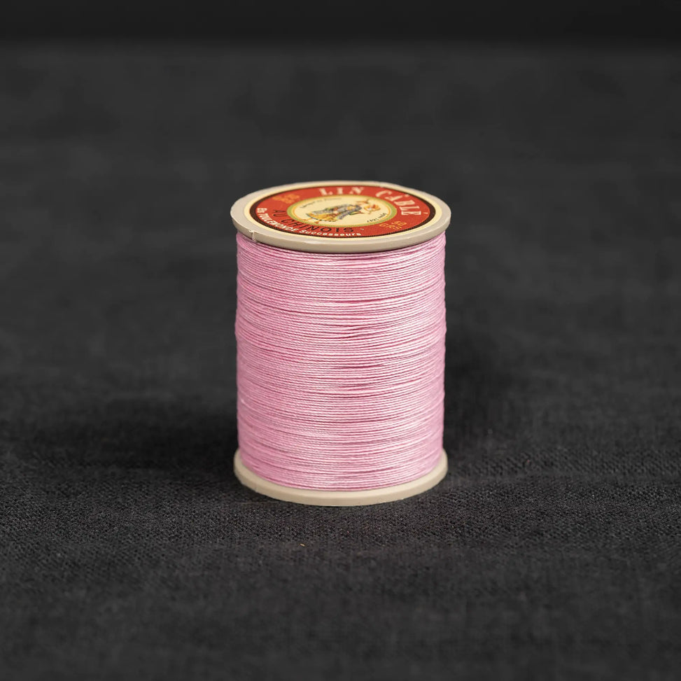 Fil Au Chinois #632 - 200 Pink (0.51mm) Waxed Linen Thread "Lin Cable" Made in France