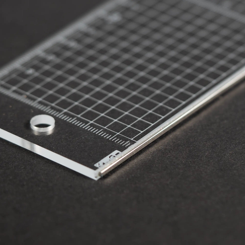 Creative Ruler Japanease Japanese Transparent Measure Ruler with Metal – Forleathercraft.com