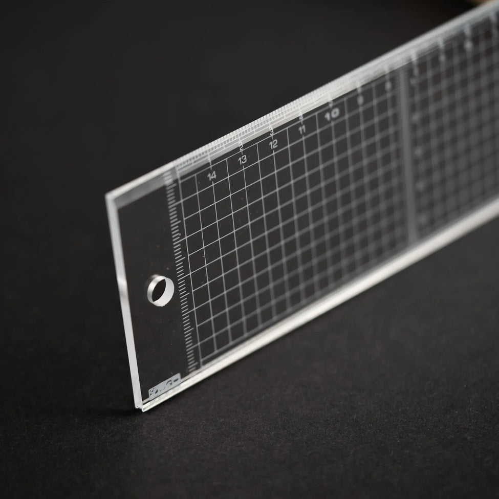 Creative Ruler Japanease Japanese Transparent Measure Ruler with Metal – Forleathercraft.com