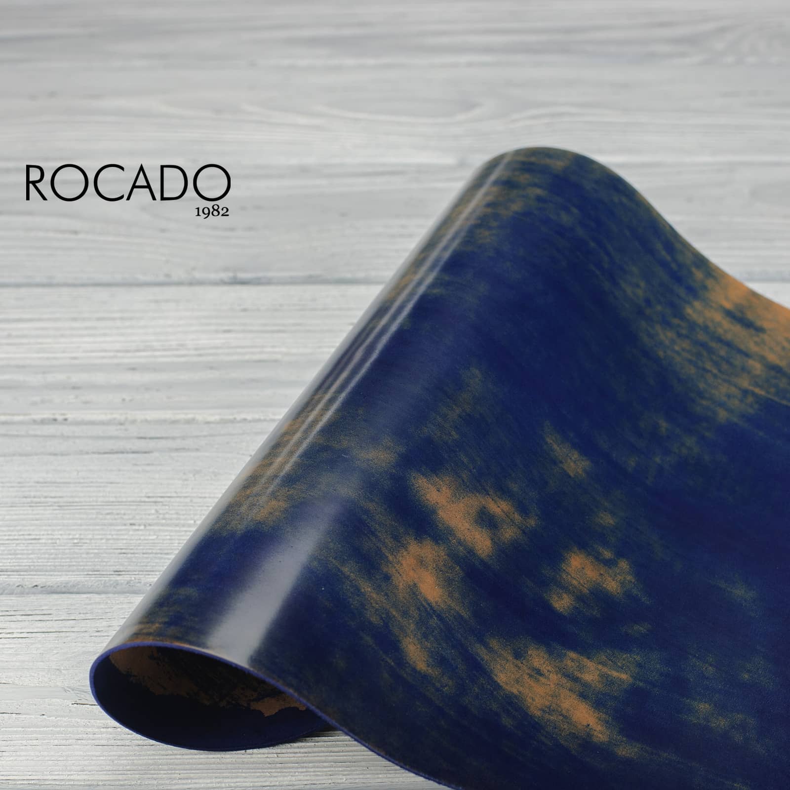 Rocado Marbled - Blue - Shell Cordovan Leather – Forleathercraft.com