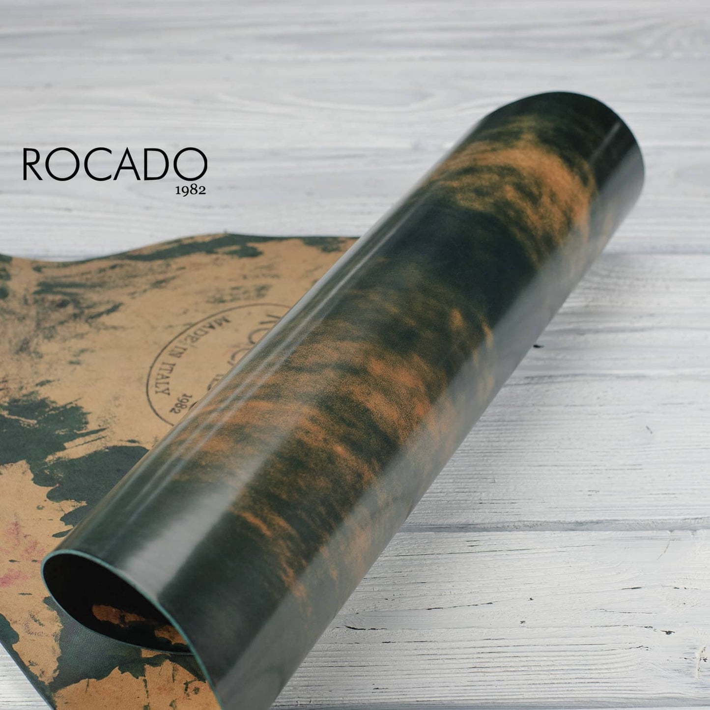 Rocado Marbled - Green - Shell Cordovan Leather – Forleathercraft.com