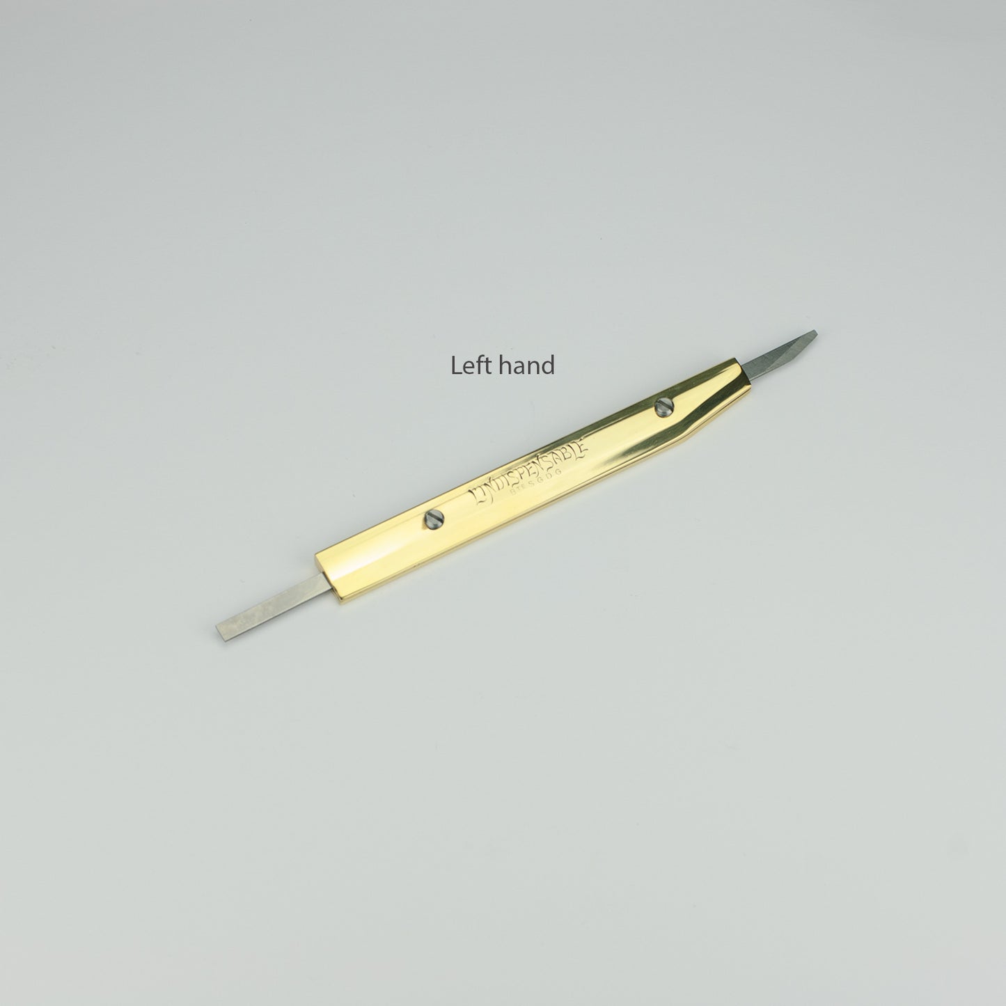 Vergez Blanchard Leather Flat Knife Brass Scabbard “L'Indispensable”