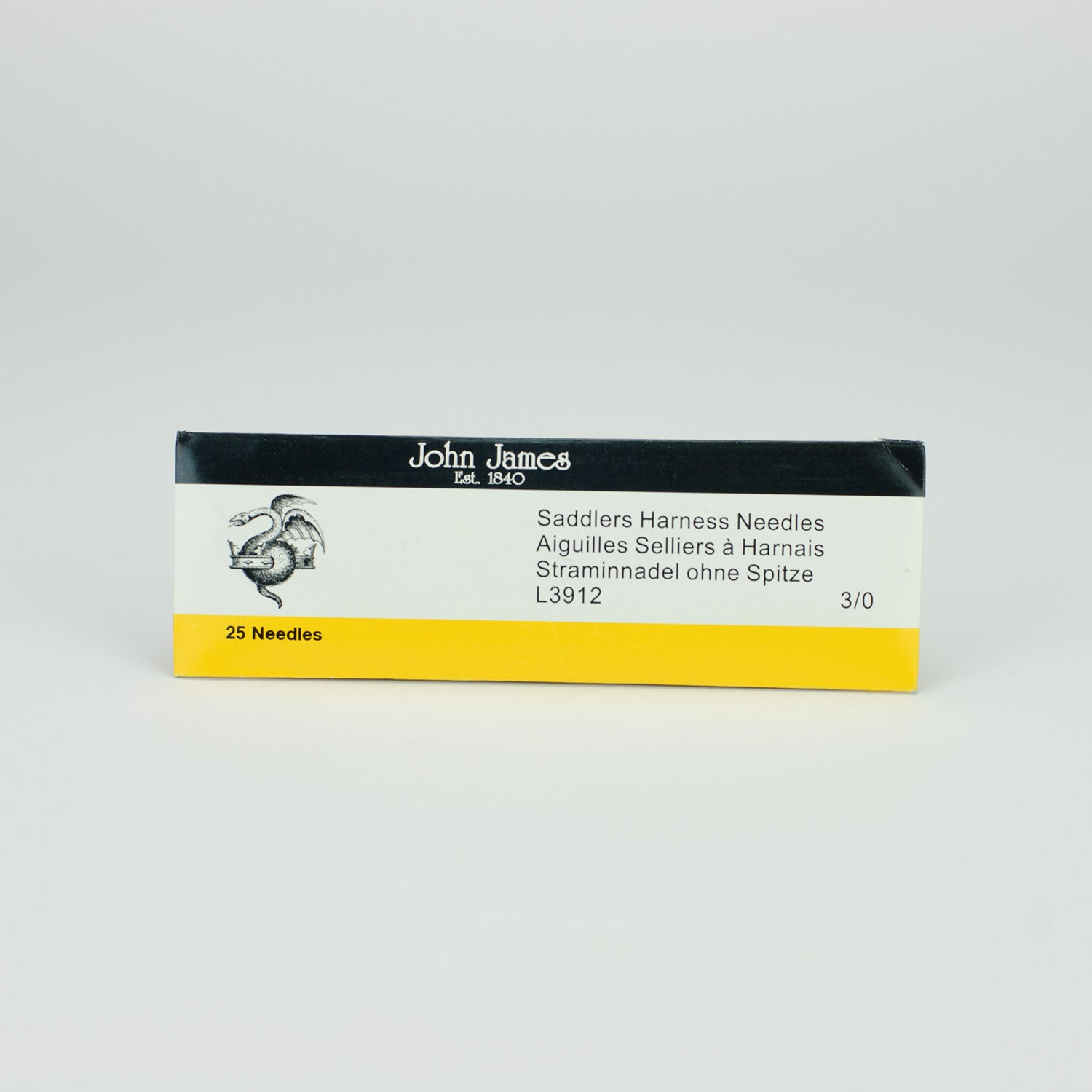 25 John James Saddlers Harness Needles 3/0 size